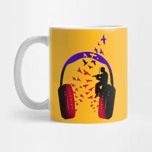 Headphone Music Violin Mug